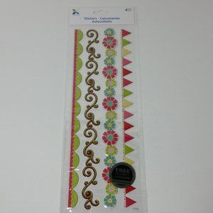 Flower Flag Long Ribbon Stickers 2 Sheets